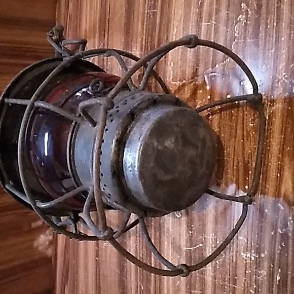 Antique 1925 red warning S.A.L. railroad lantern Armspear Manufactoring. - Picture 5 of 6